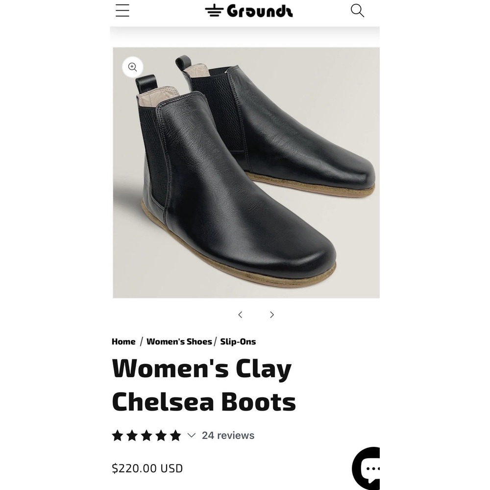 Groundz Handmade Black Boots W/ 9.5-10 Grounding Shoes 100% Full Grain Leather - Picture 10 of 10